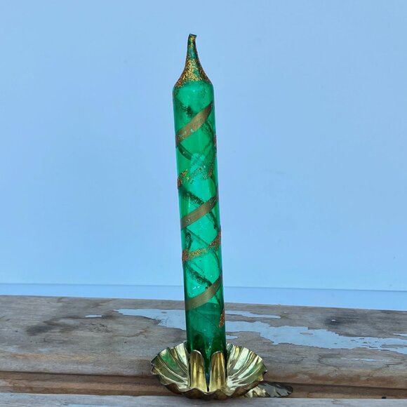 Blown Glass Unsilvered Candlestick Clip Ornaments - set of 5 - Picture 13 of 15